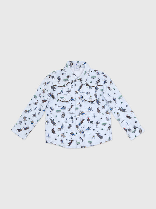 Blue Quail Boys' Pearl Snap Long Sleeve Shirt