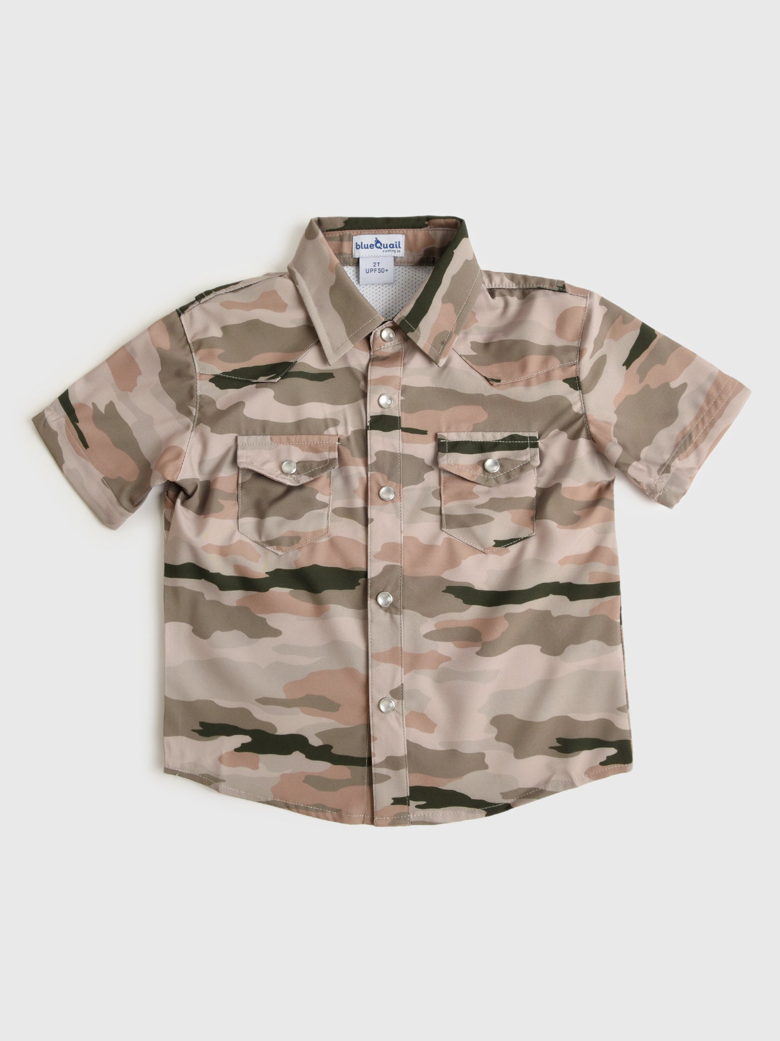 Blue Quail Boys' Pearl Snap Short Sleeve Shirt - Saint Bernard