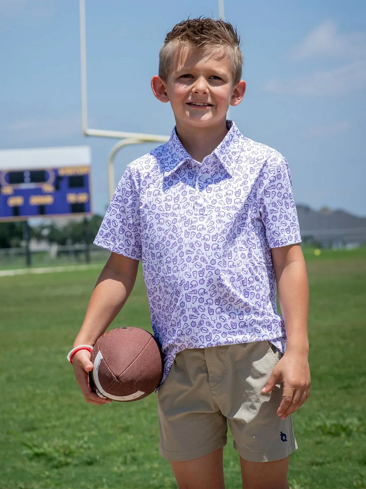 Blue Quail Boys' Short Sleeve Polo - Saint Bernard