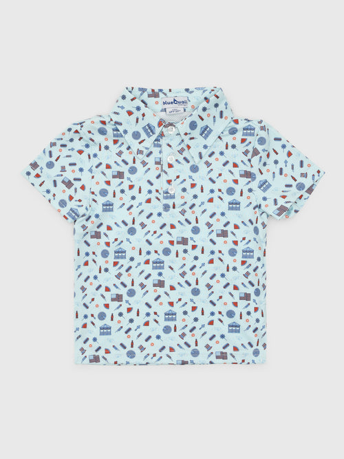 Blue Quail Boys' Short Sleeve Polo - Saint Bernard