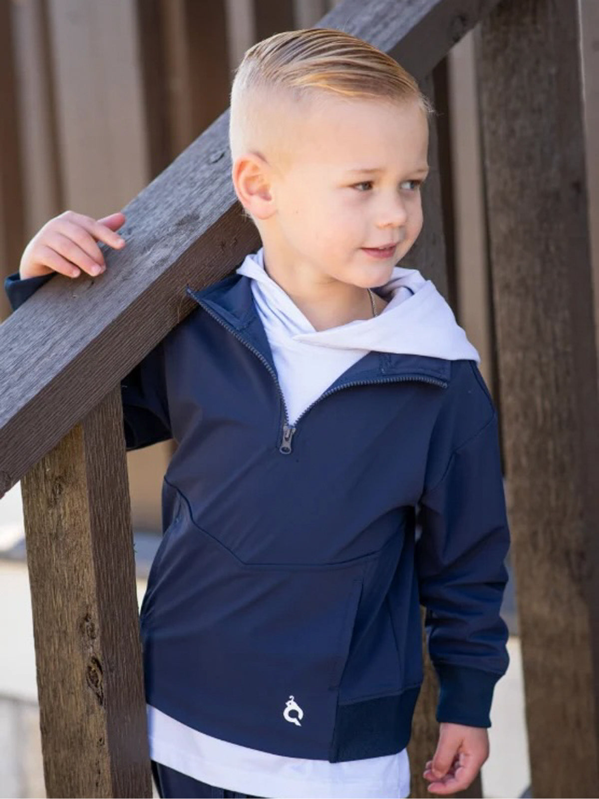 Blue Quail Boys' Quarter-Zip Performance Pullover - Saint Bernard