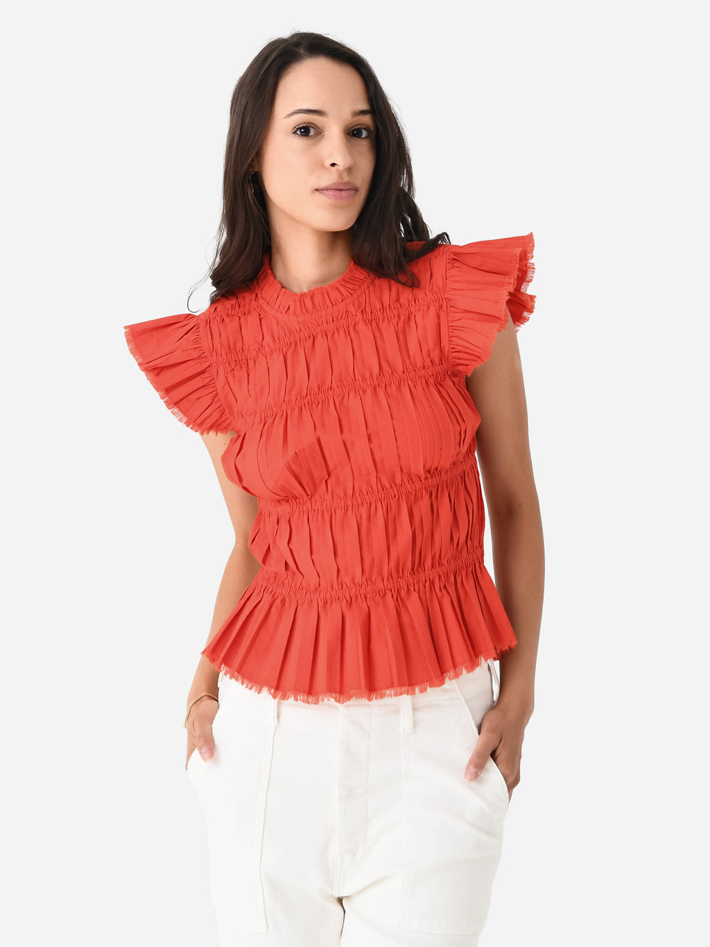 SEA Women's Greir Pleated Top - Saint Bernard