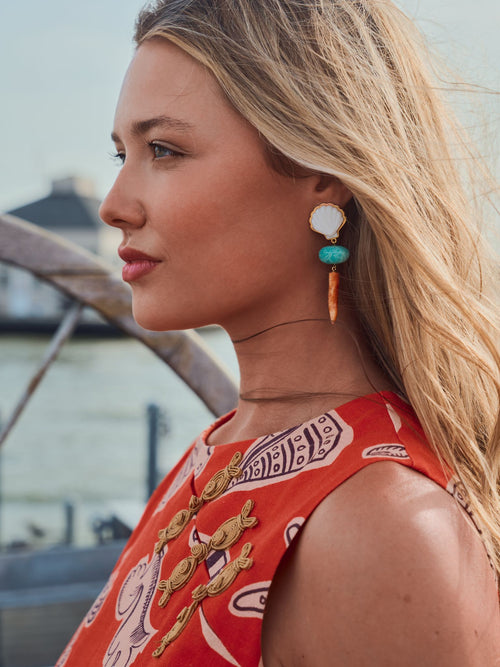 Lizzie Fortunato Luna Drop Earrings