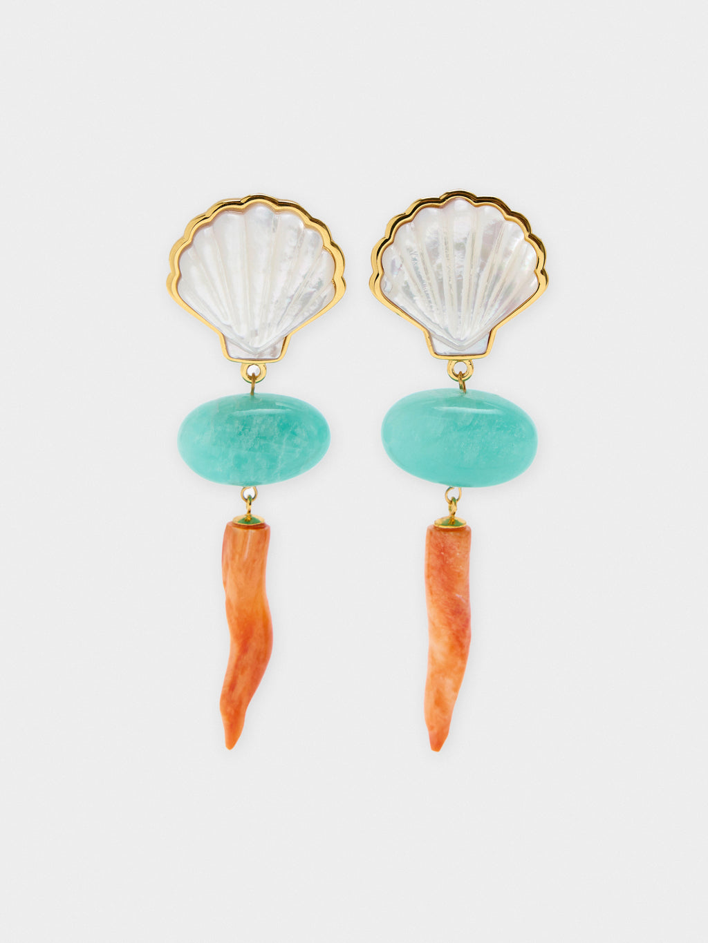 Lizzie Fortunato Luna Drop Earrings - Saint Bernard