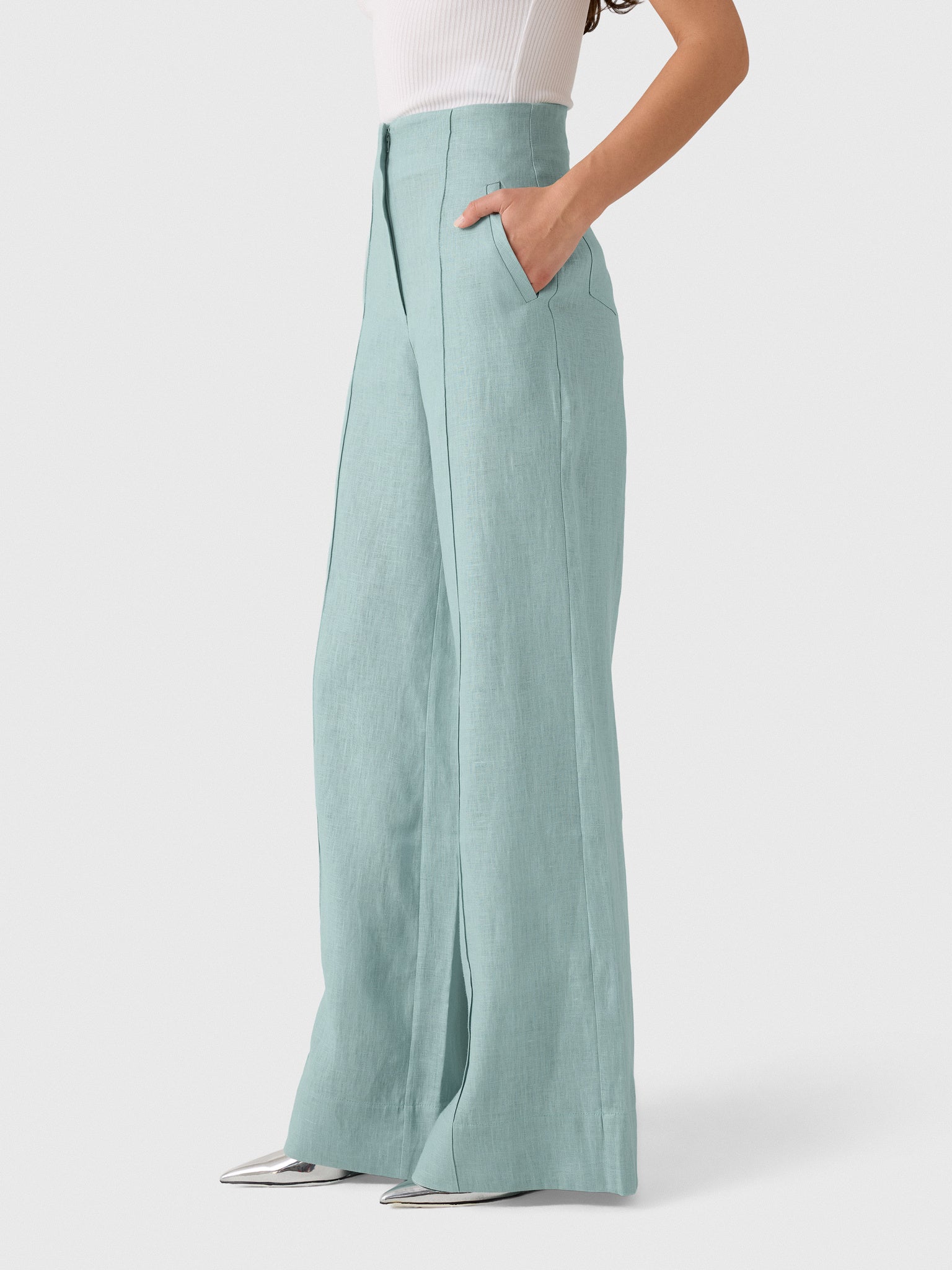 Andres Otalora Women's La Promesa Wide Leg Pant - Saint Bernard