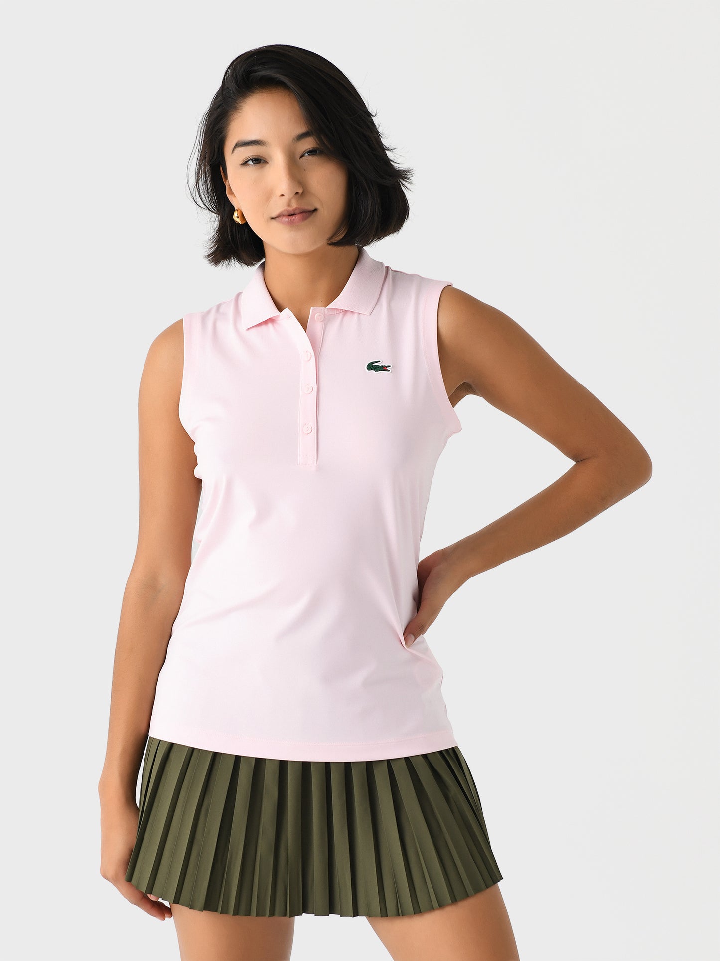 Lacoste Women's Sleeveless Golf Performance Polo - Saint Bernard