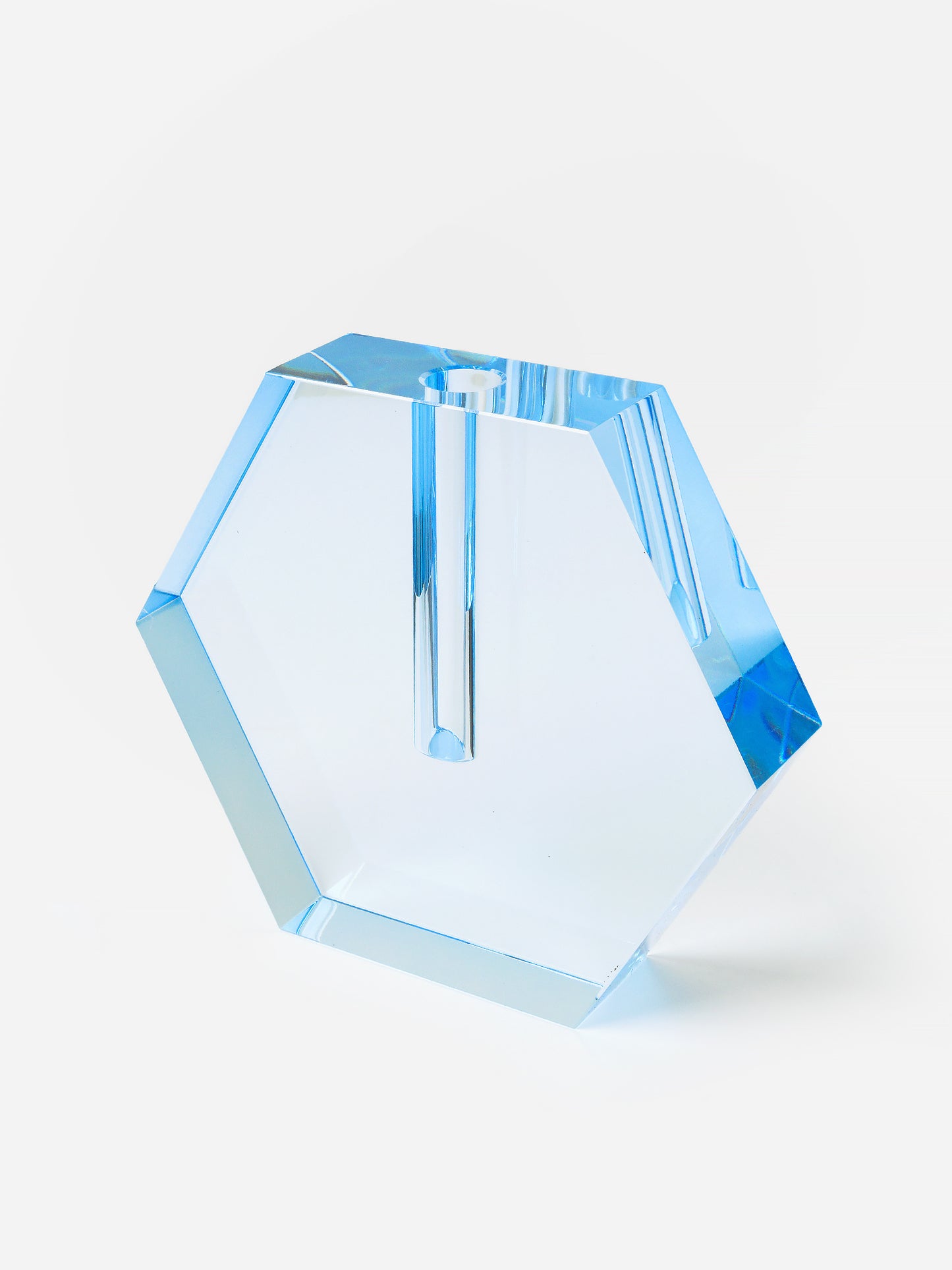 TIZO Large Crystal Hexagon Flat Bud Vase - Saint Bernard