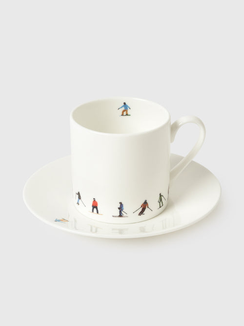 Powderhound Ski Chain Espresso Cup + Saucer