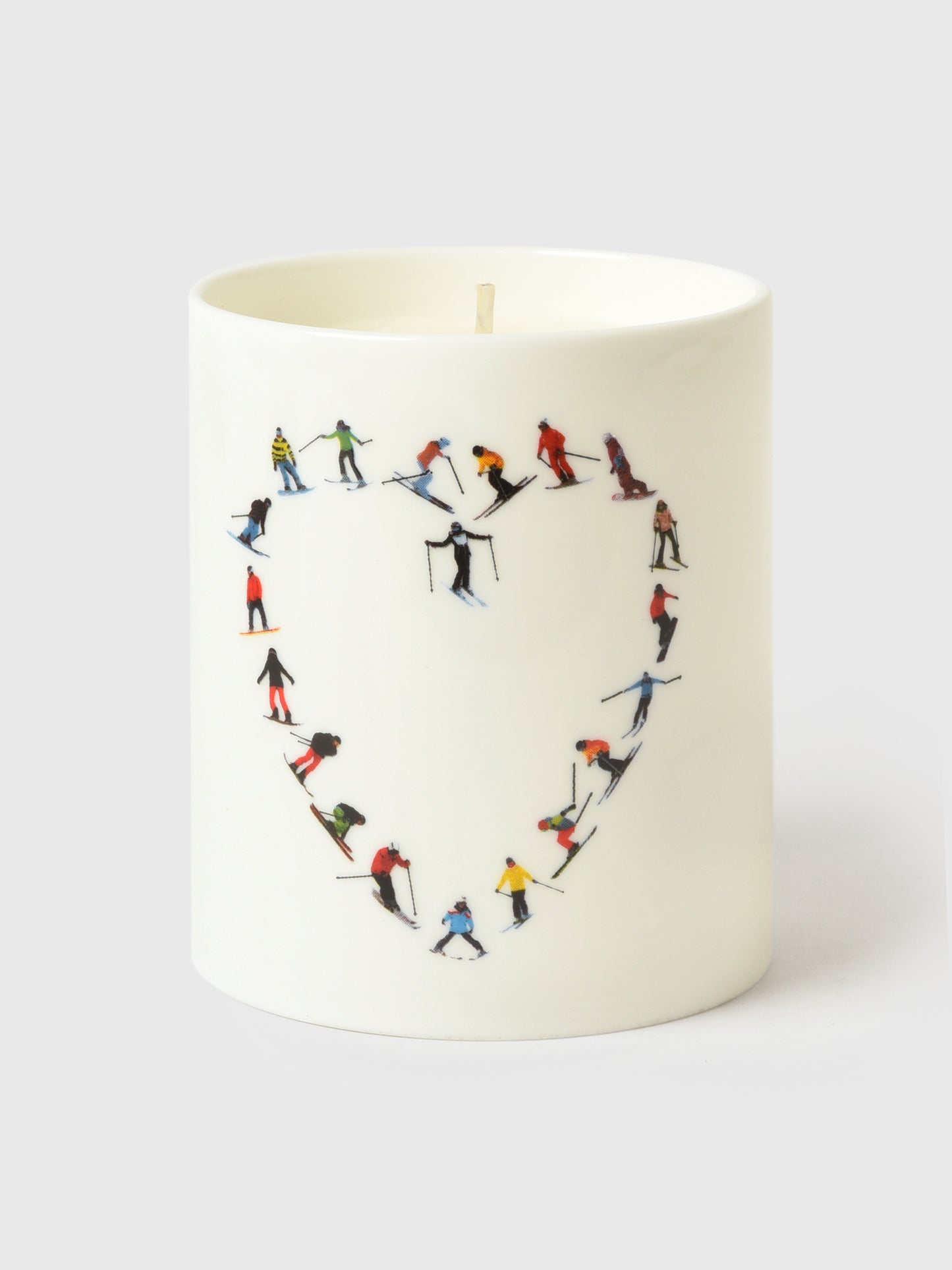 Powderhound Love Ski Heart Large Candle - Saint Bernard