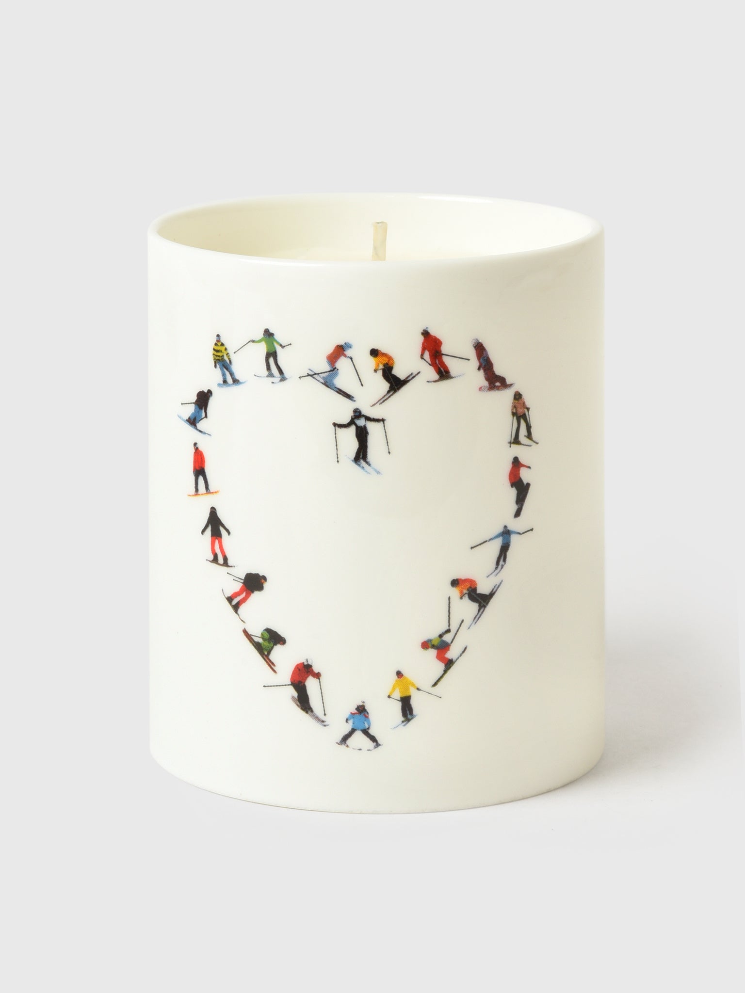 Powderhound Love Ski Heart Large Candle - Saint Bernard
