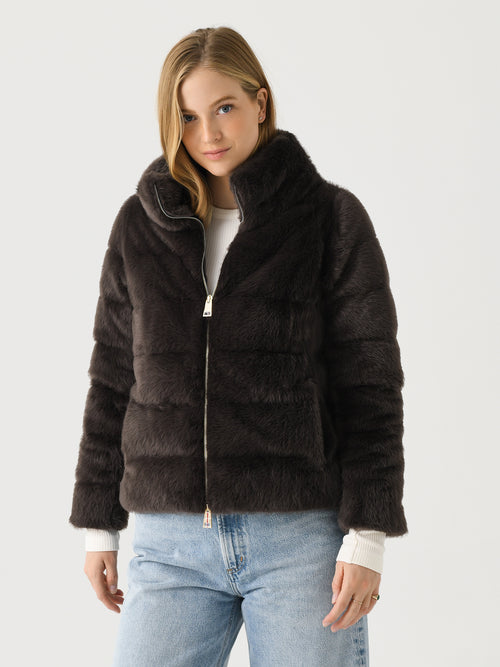 Herno Women's Faux Fur Down Jacket