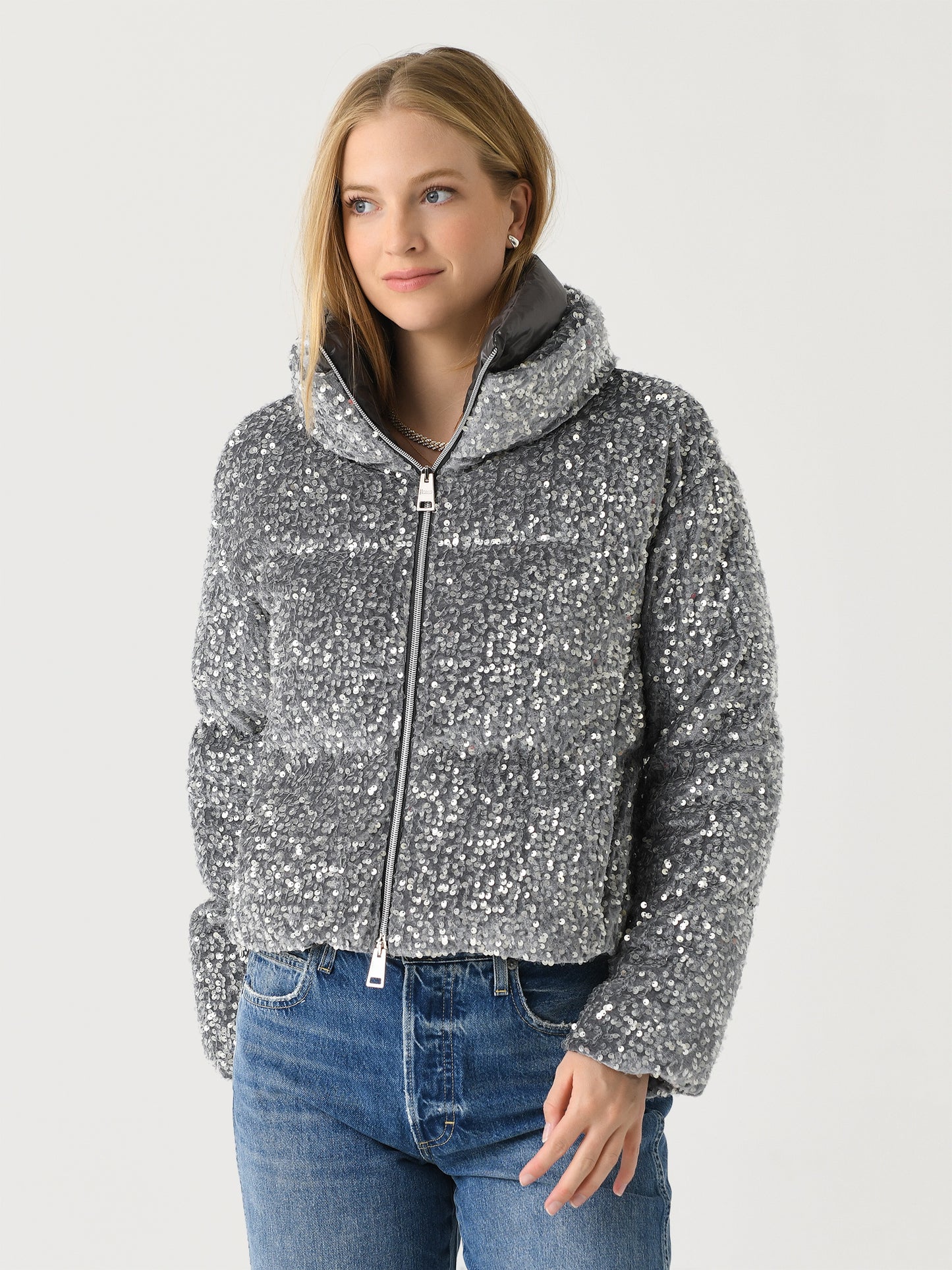 Herno Women's Sequin Down Jacket - Saint Bernard