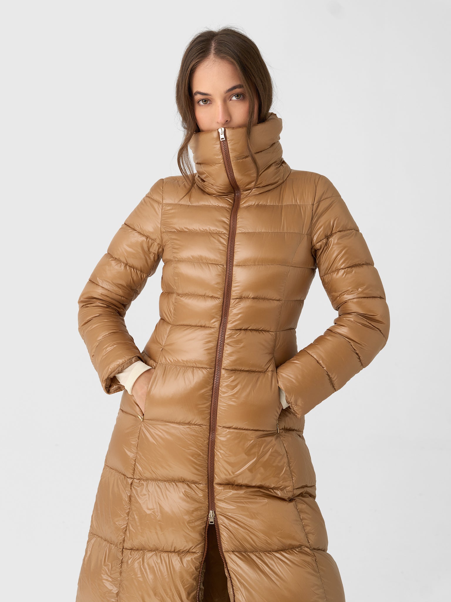 Herno Women's Belted Maxi Down Jacket – Saint Bernard