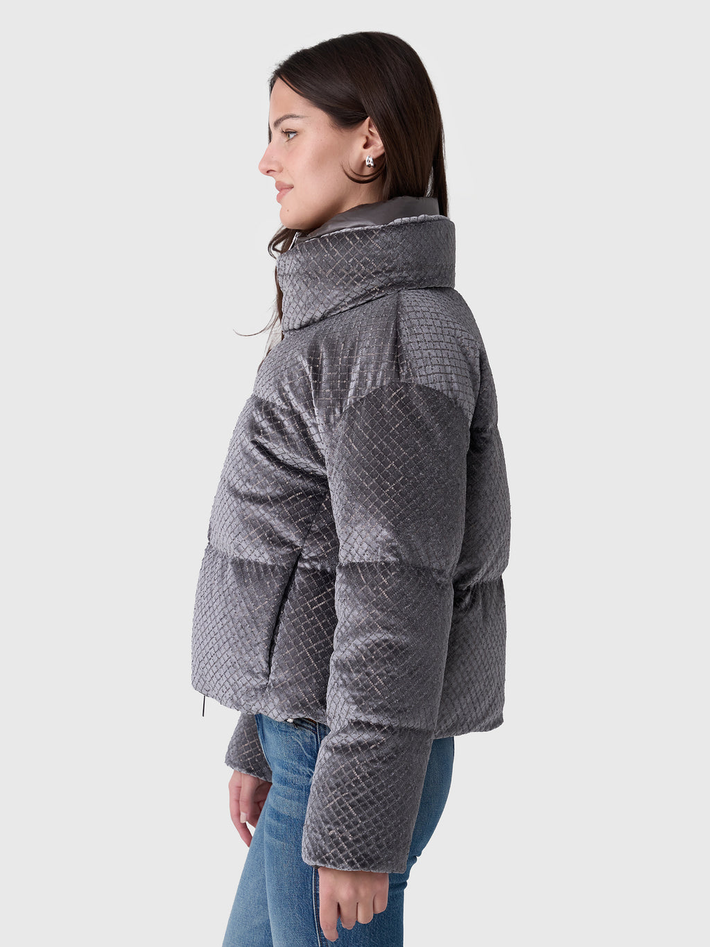 Herno Women's Sequin Velvet Down Jacket - Saint Bernard