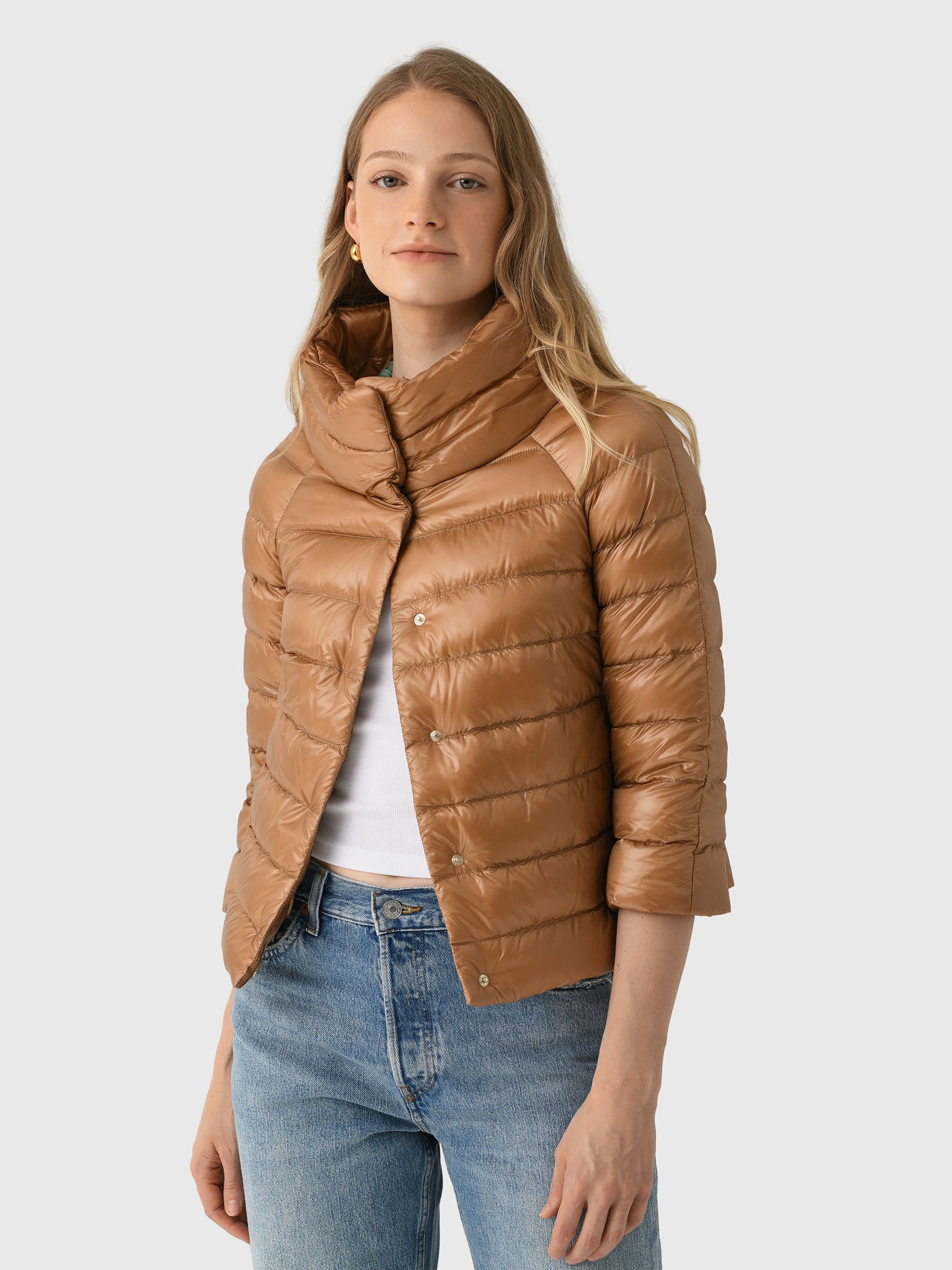 Herno Women's Sofia Iconico Cropped Down Jacket - Saint Bernard