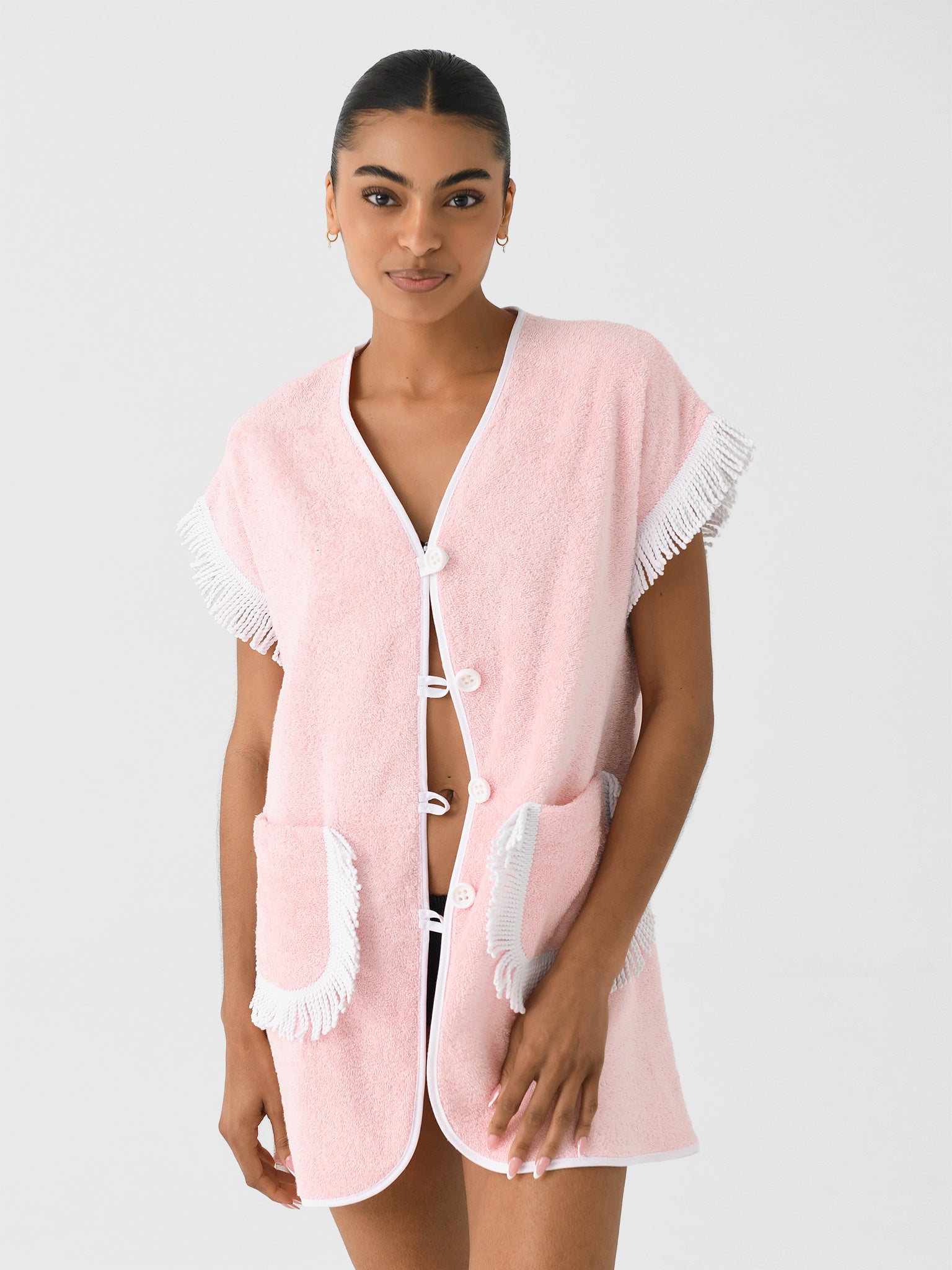 towel dress La Veste Women's Pitaya Towel Dress, 100% , Pink, 100% Cotton | Size: XS