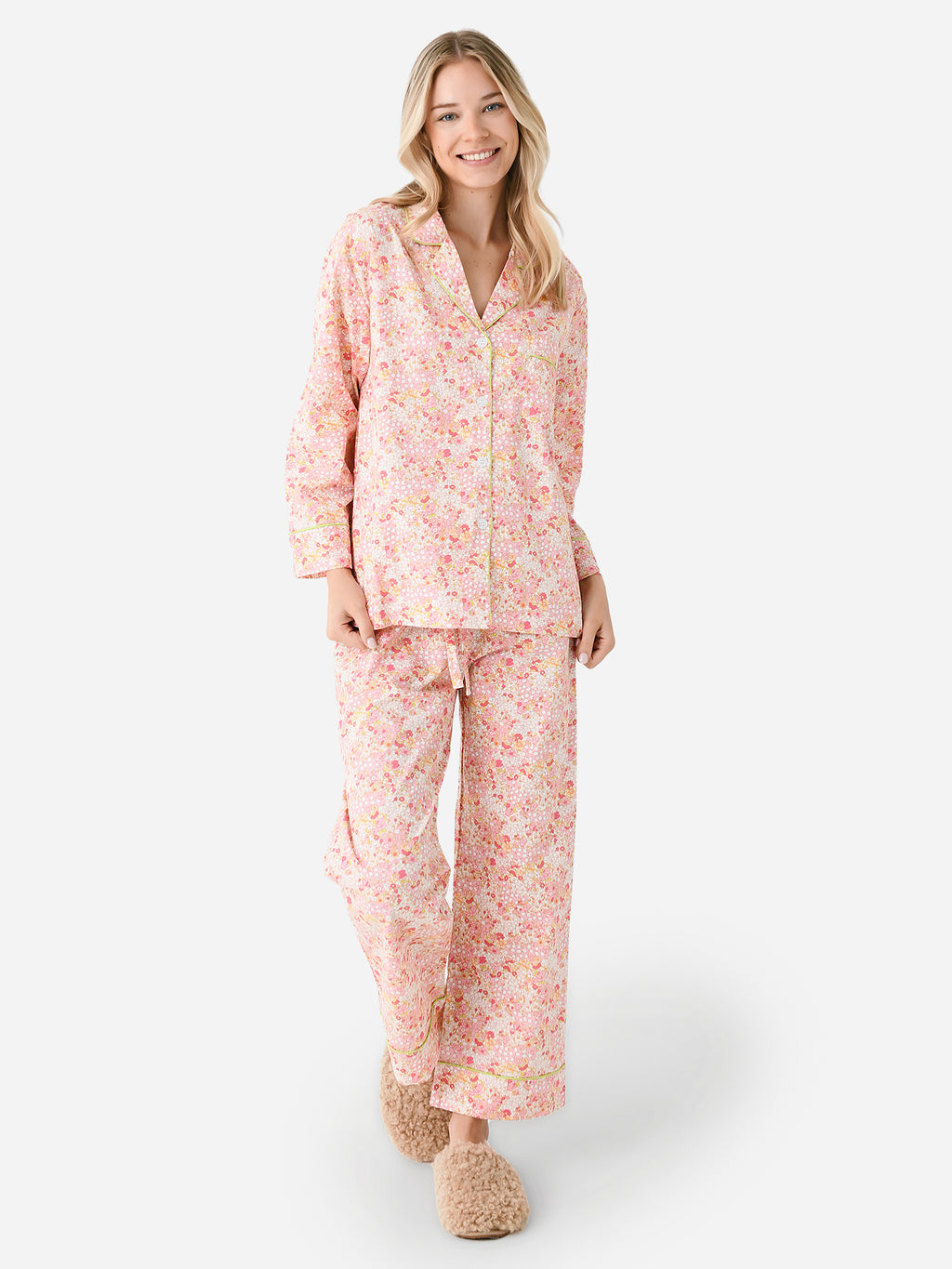 Lenora Women's Classic Cotton Pajama Set - Saint Bernard