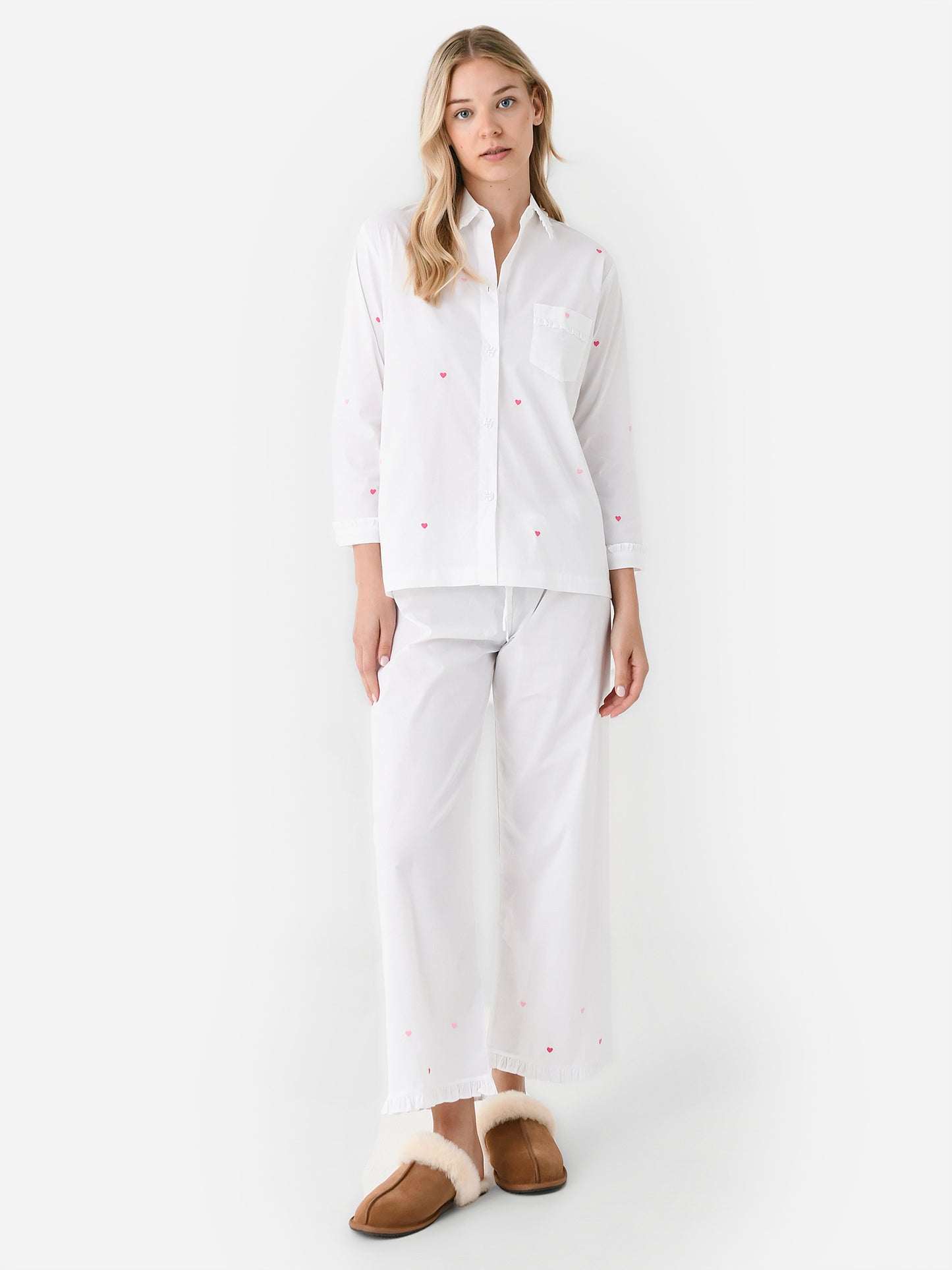 Lenora Women's Josie Heart Cotton Pajama Set