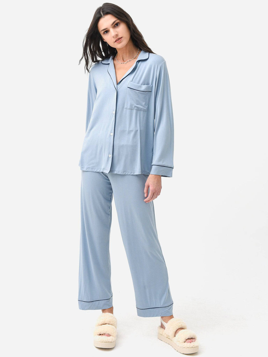 Eberjey Women's Gisele Long Pajama Set - Saint Bernard