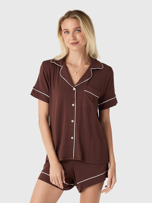 Eberjey Women's Gisele Relaxed Short Pajama Set - Saint Bernard