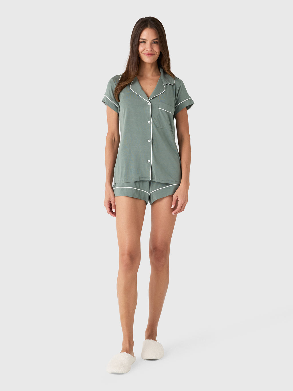 Eberjey Women's Gisele Shortie Pajama Set - Saint Bernard