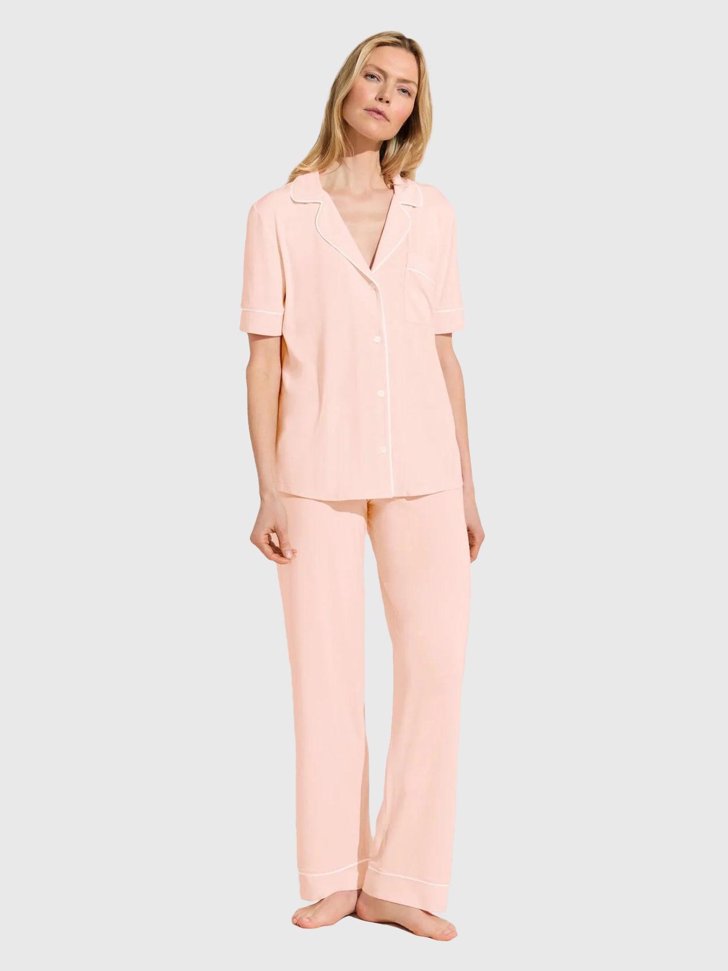 Eberjey Women's Gisele Short Sleeve Pant Pajama Set - Saint Bernard