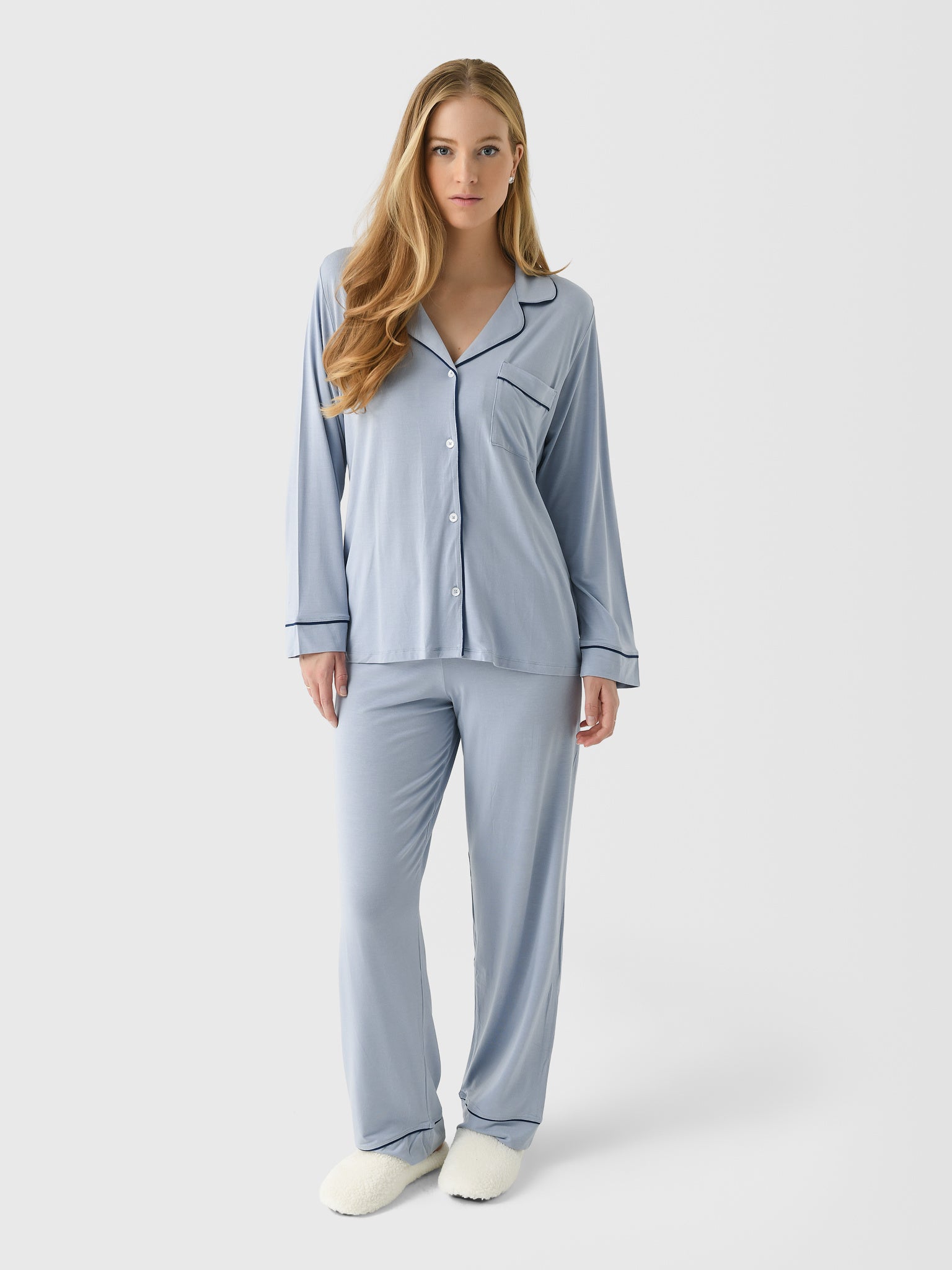 Eberjey Women's Gisele Long Pajama Set - Saint Bernard