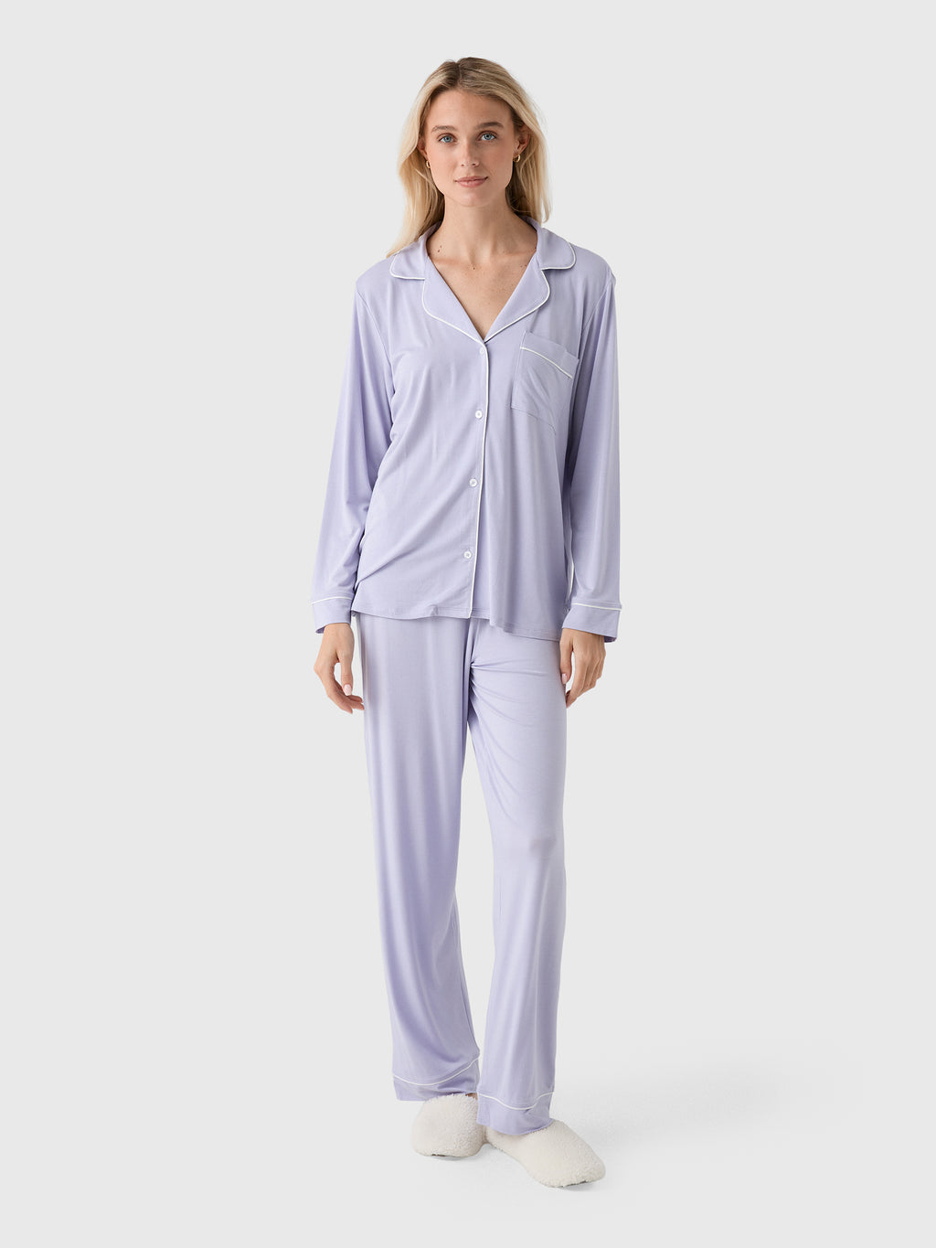 Eberjey Women's Gisele Long Pajama Set - Saint Bernard