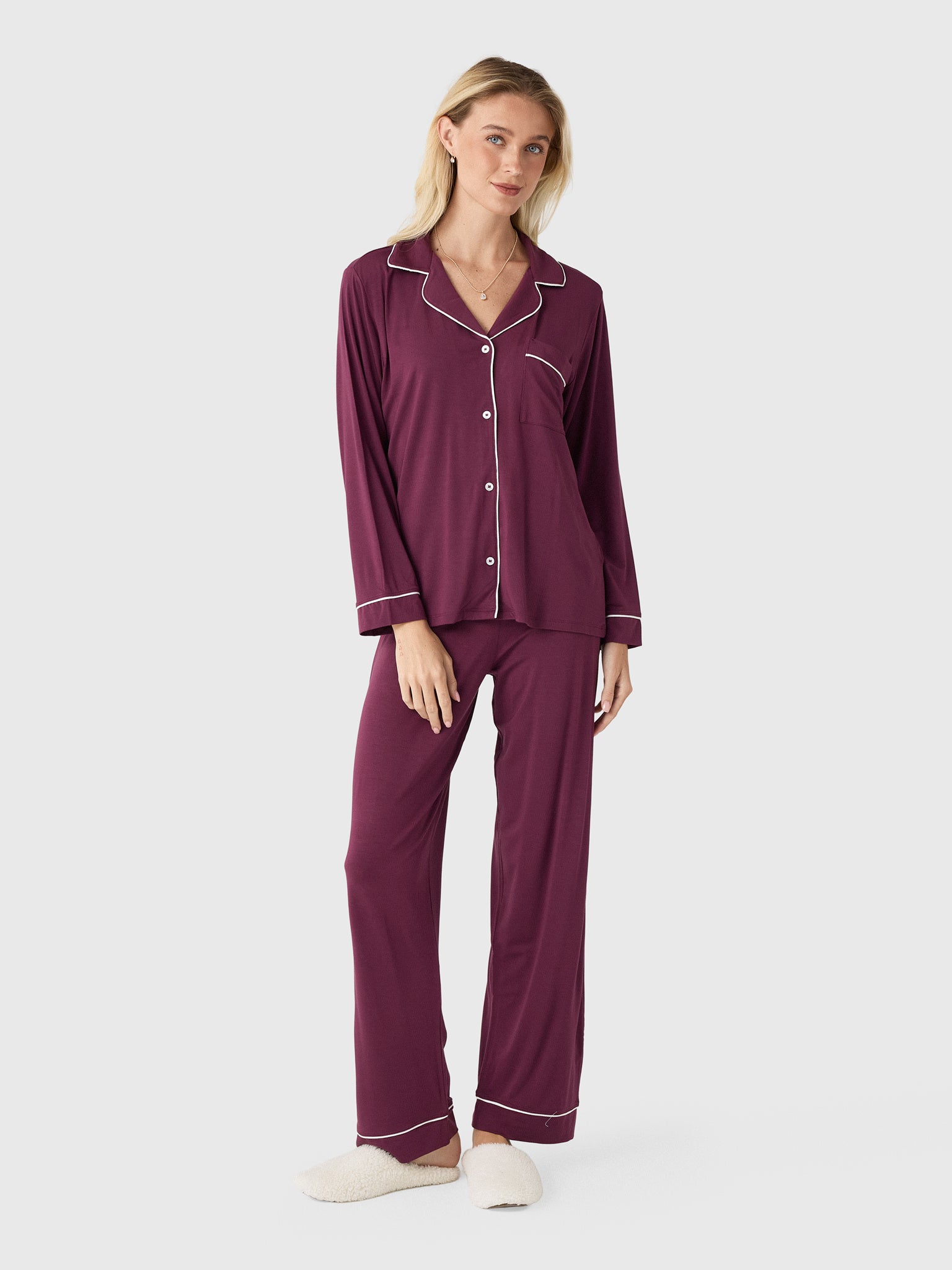Eberjey Women's Gisele Long Pajama Set - Saint Bernard