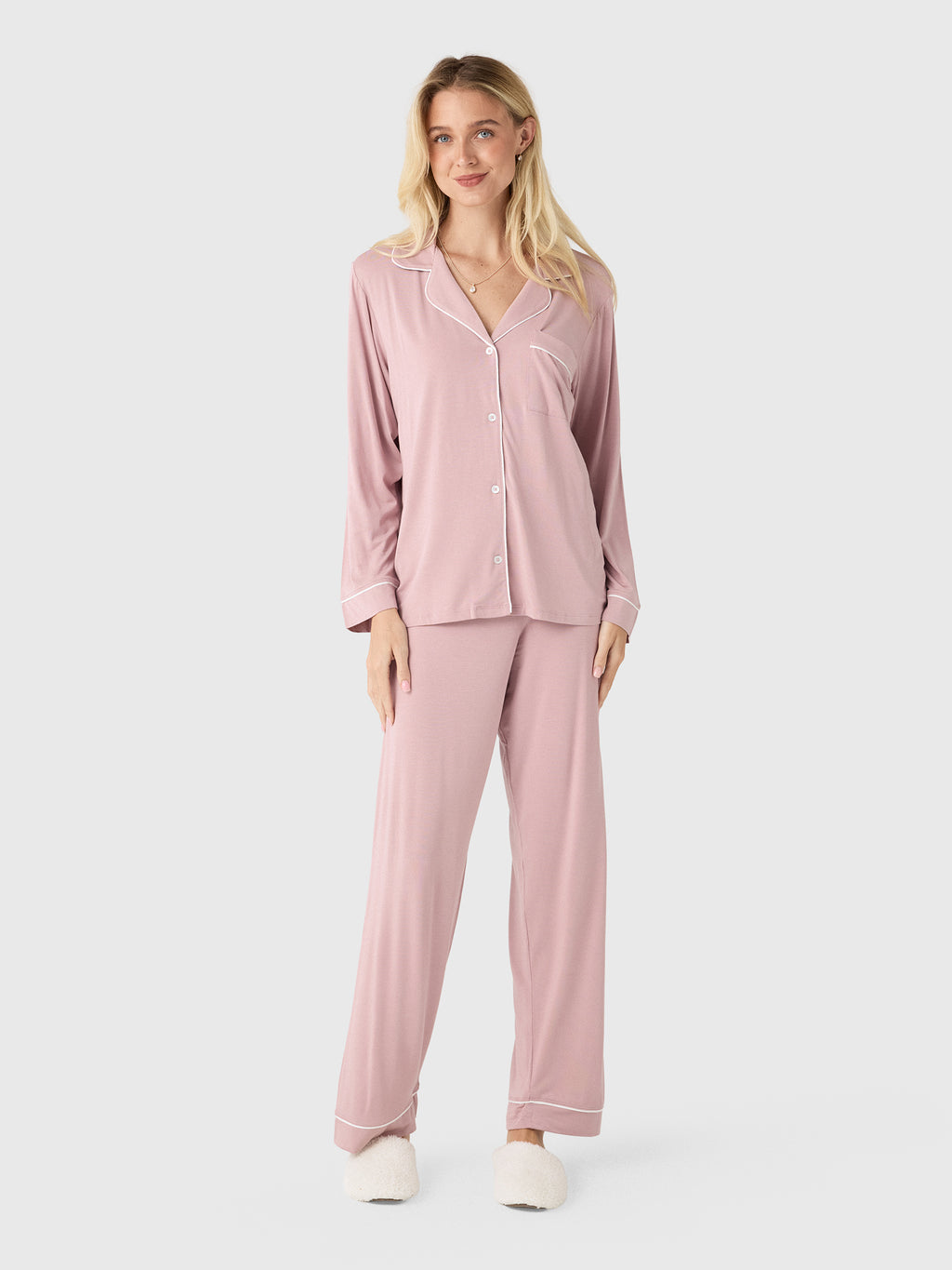 Eberjey Women's Gisele Long Pajama Set - Saint Bernard