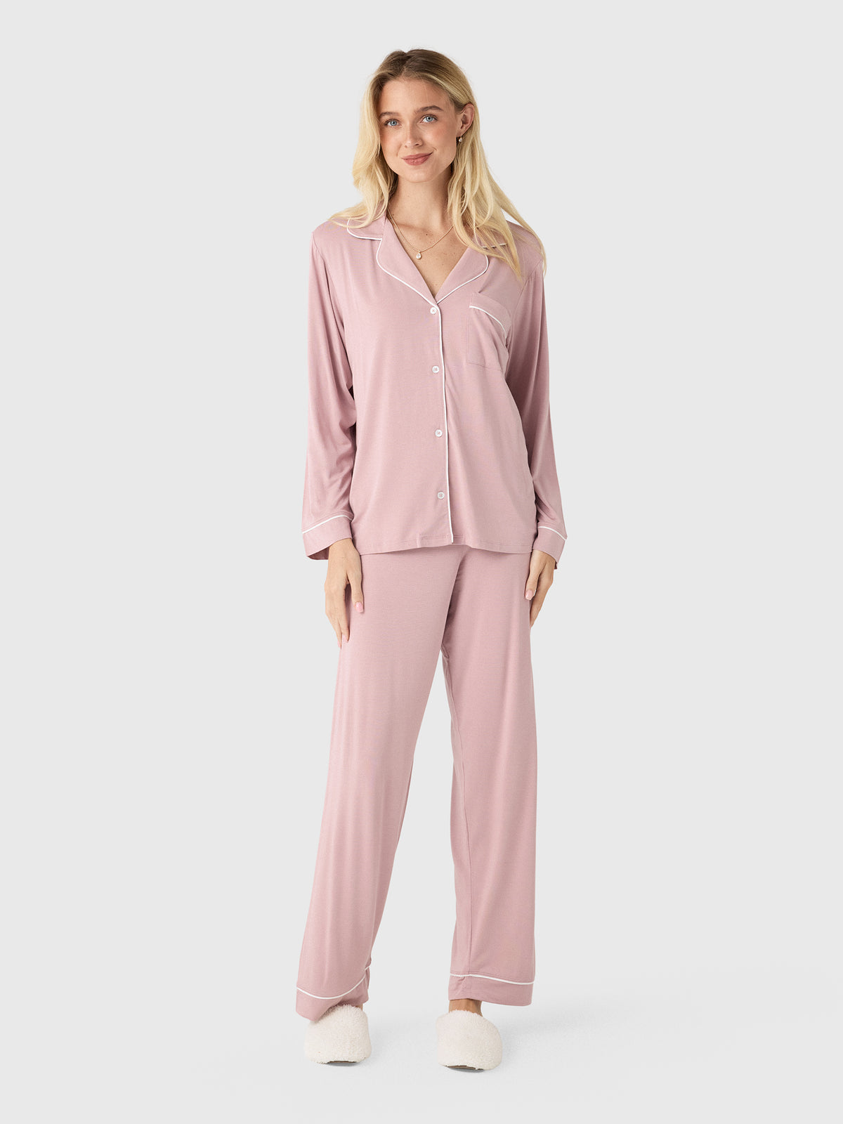 Eberjey Women's Gisele Long Pajama Set - Saint Bernard