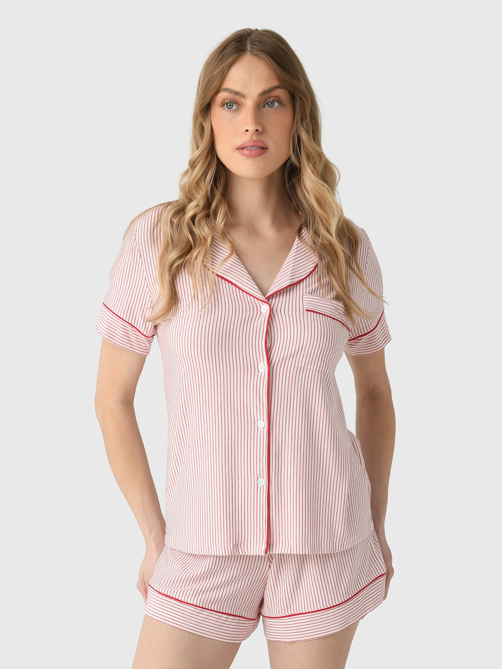 Eberjey Women's Gisele Printed Relaxed Shortie Pajama Set - Saint Bernard