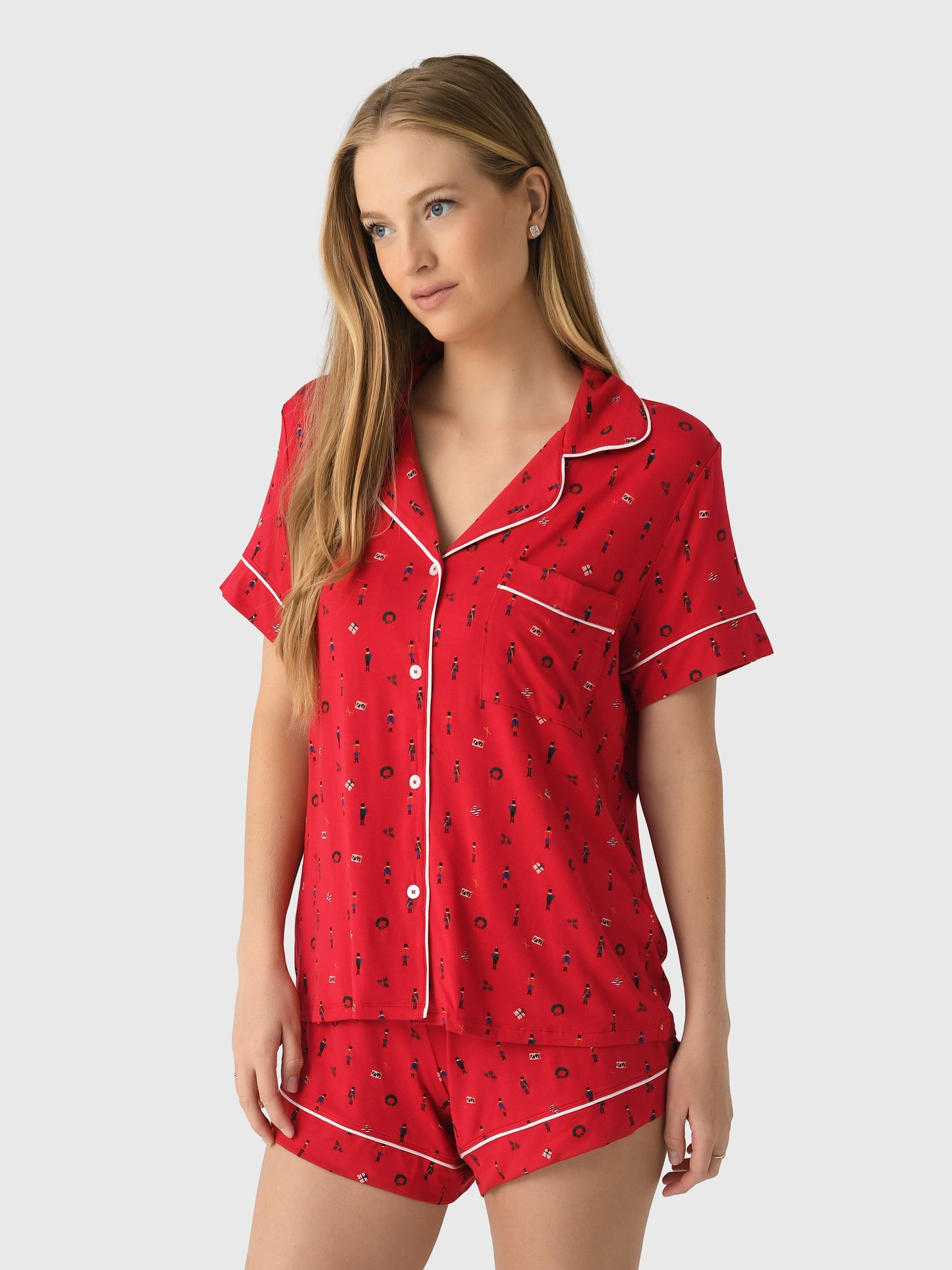 Eberjey Women's Gisele Printed Relaxed Shortie Pajama Set