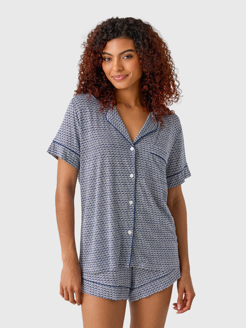 Eberjey Women's Gisele Printed Relaxed Shortie Pajama Set