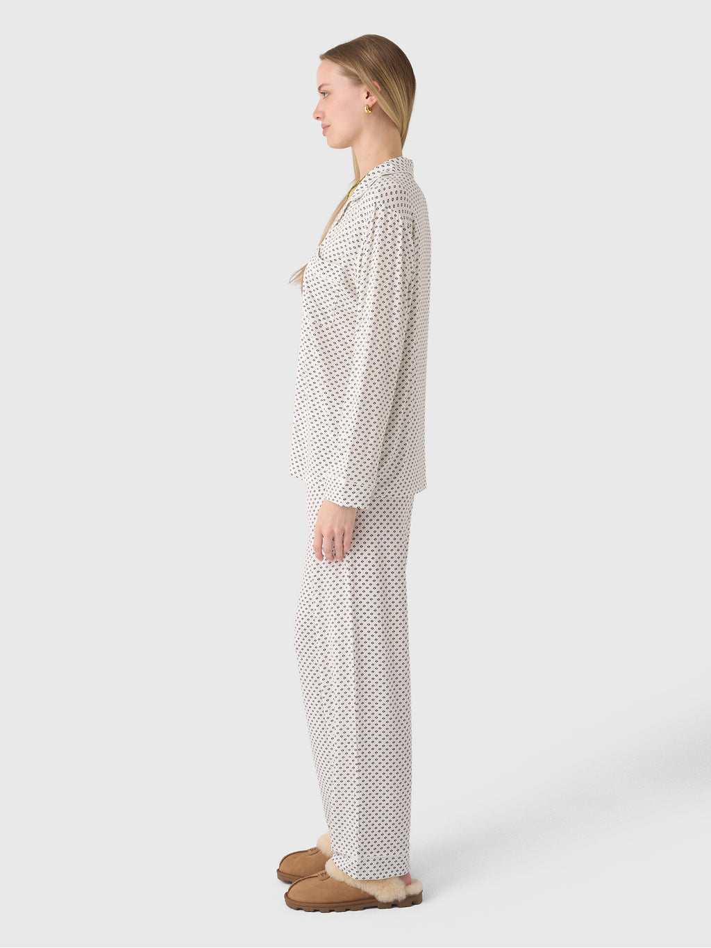 Eberjey Women's Gisele Printed Long Pajama Set - Saint Bernard