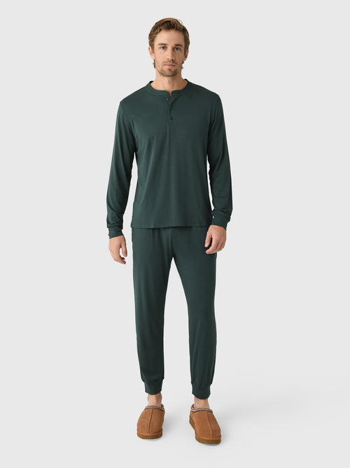 Eberjey Men's Henry Long Sleeve Pajama Set
