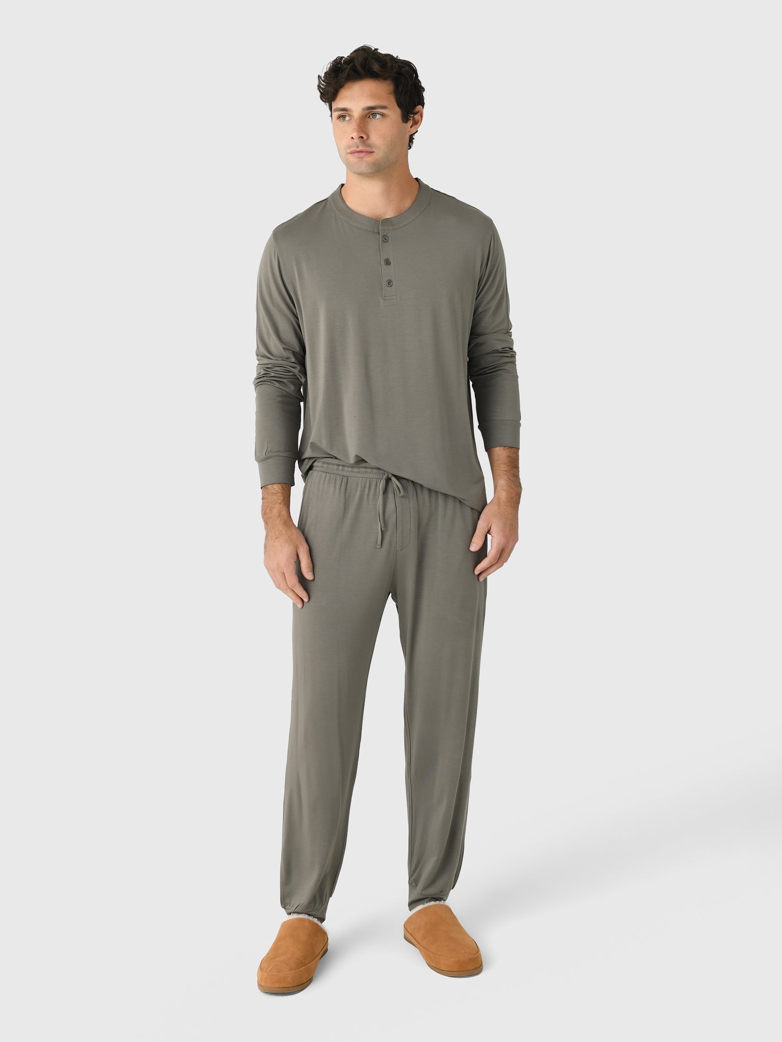 Eberjey Men's Henry Long Sleeve Pajama Set - Saint Bernard