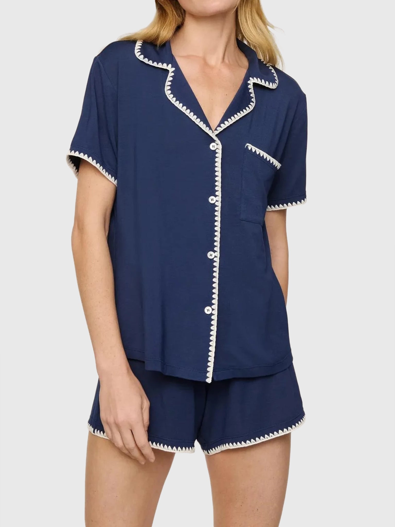 Eberjey Women's Frida Relaxed Short Pajama Set - Saint Bernard
