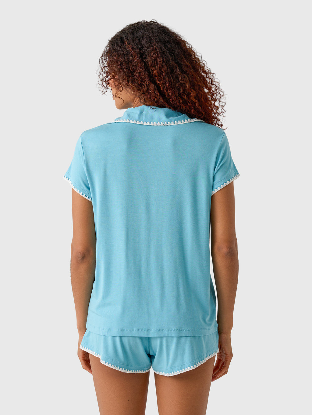 Eberjey Women's Frida Whipstitch Short Pajama Set - Saint Bernard