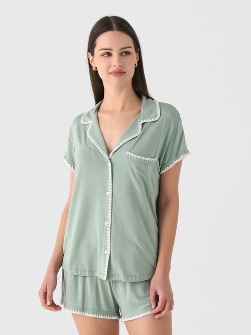 Eberjey Women's Frida Whipstitch Short Pajama Set