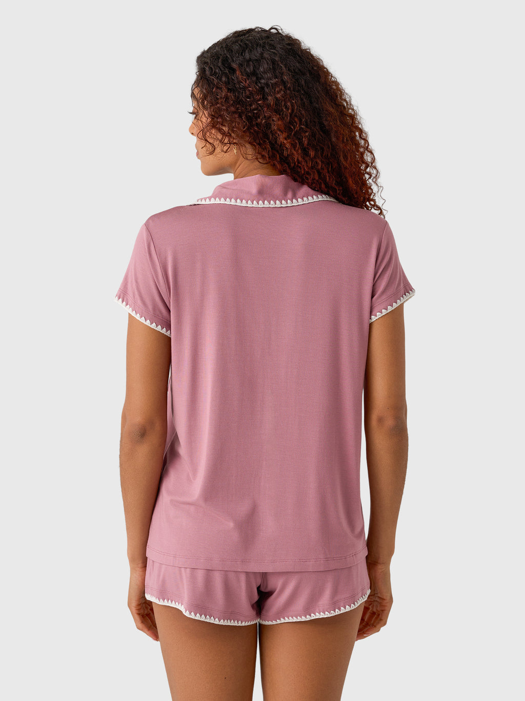 Eberjey Women's Frida Whipstitch Short Pajama Set - Saint Bernard