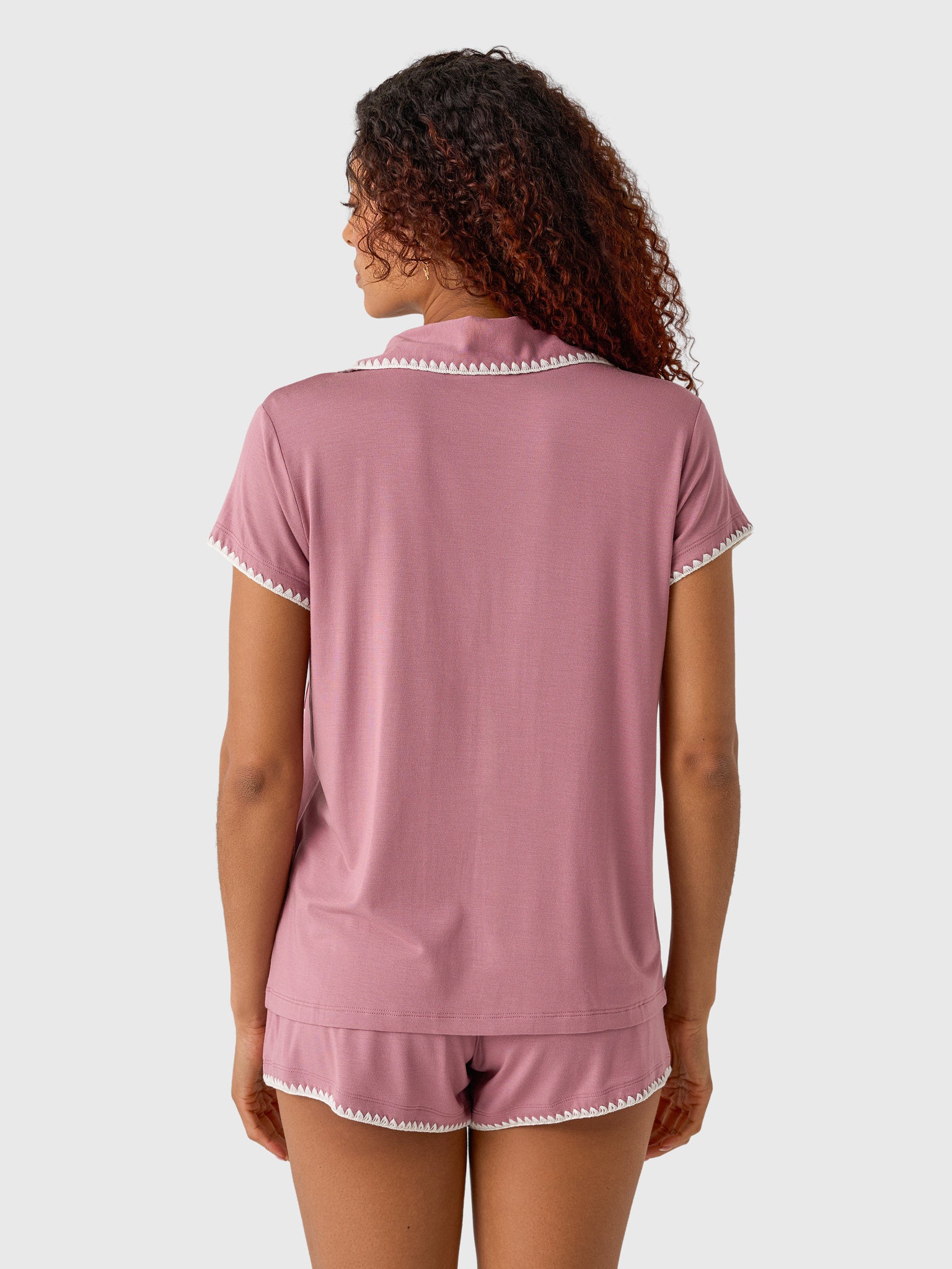 Eberjey Women's Frida Whipstitch Short Pajama Set - Saint Bernard