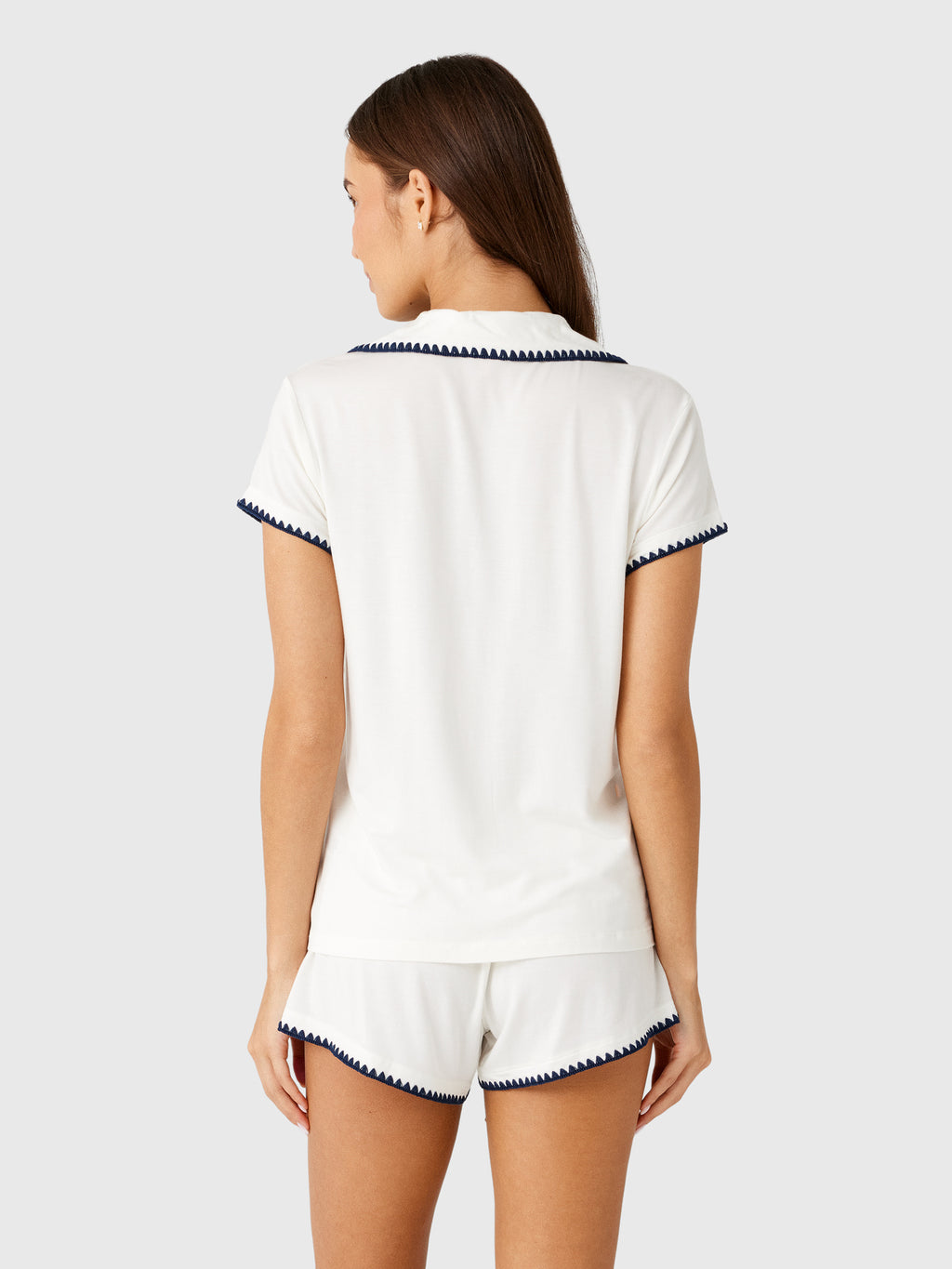 Eberjey Women's Frida Whipstitch Short Pajama Set - Saint Bernard