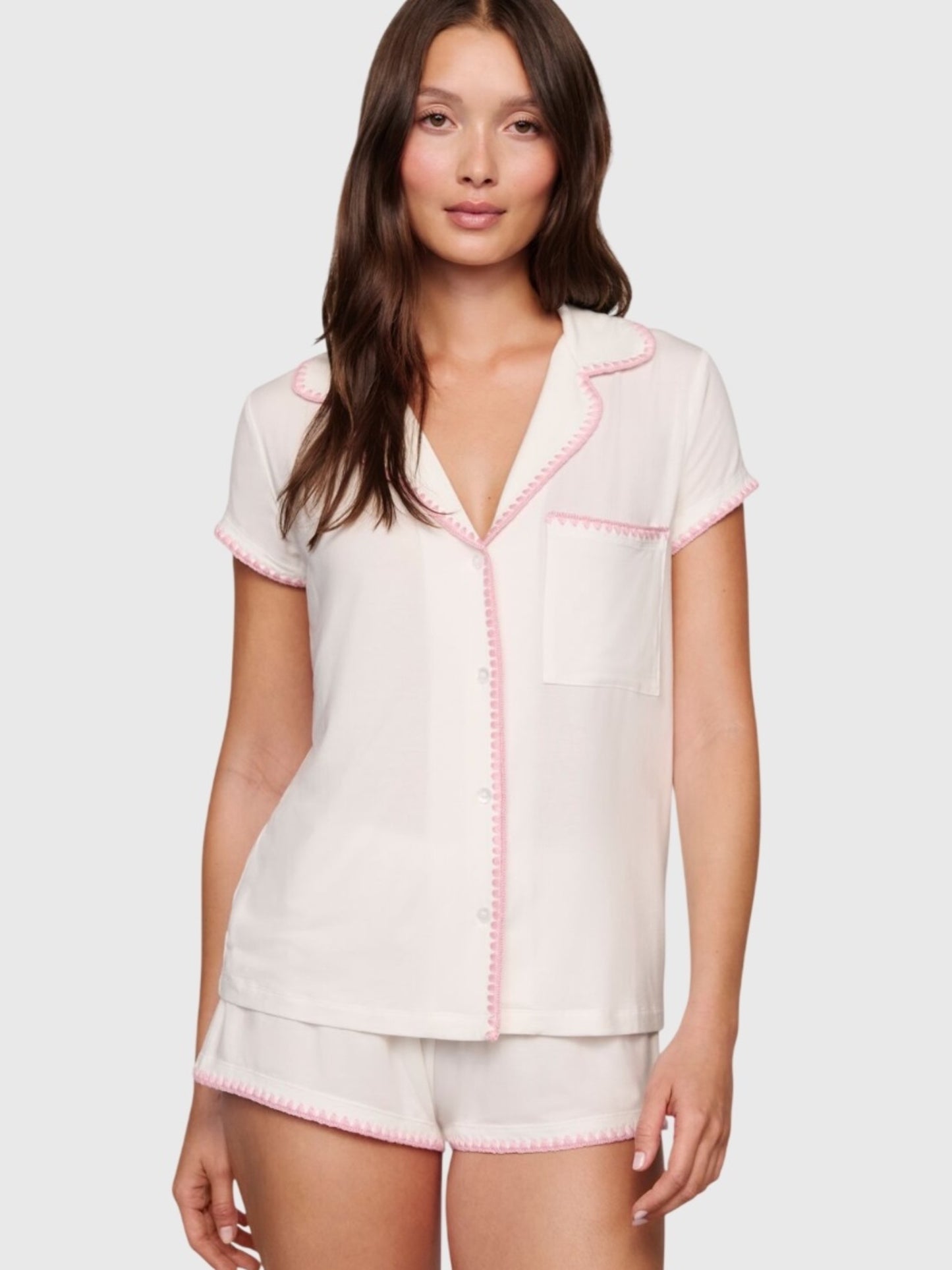 Eberjey Women's Frida Whipstitch Short Pajama Set