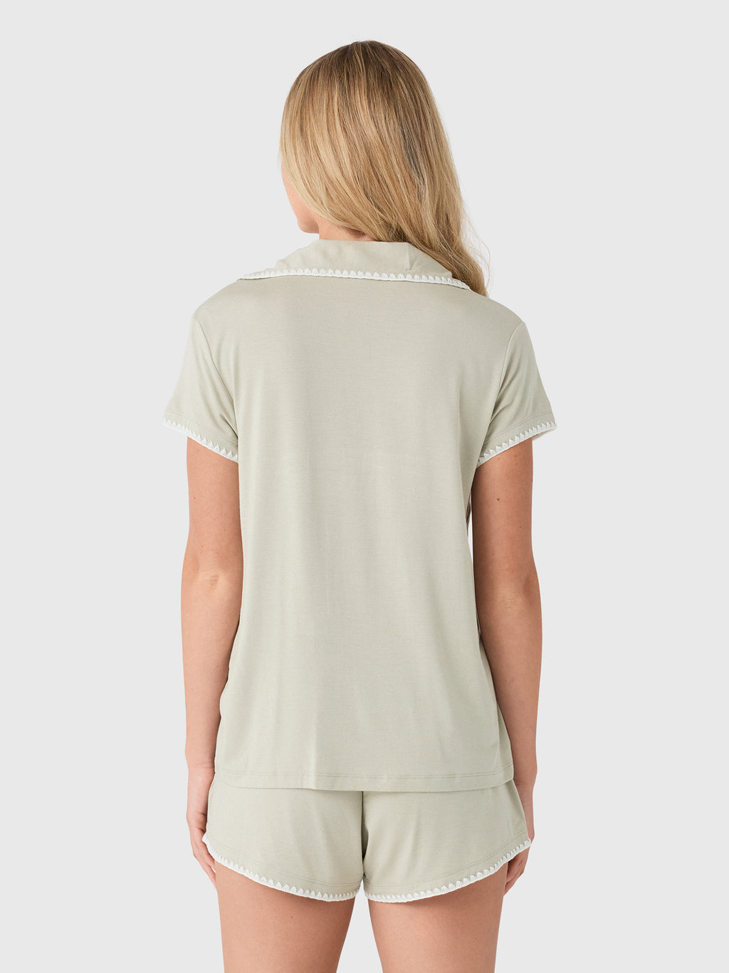 Eberjey Women's Frida Whipstitch Short Pajama Set - Saint Bernard