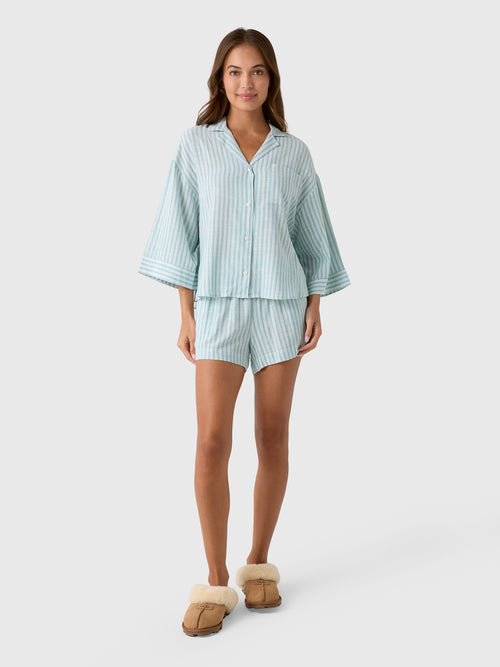 Eberjey Women's Nautico Relaxed Short Pajama Set