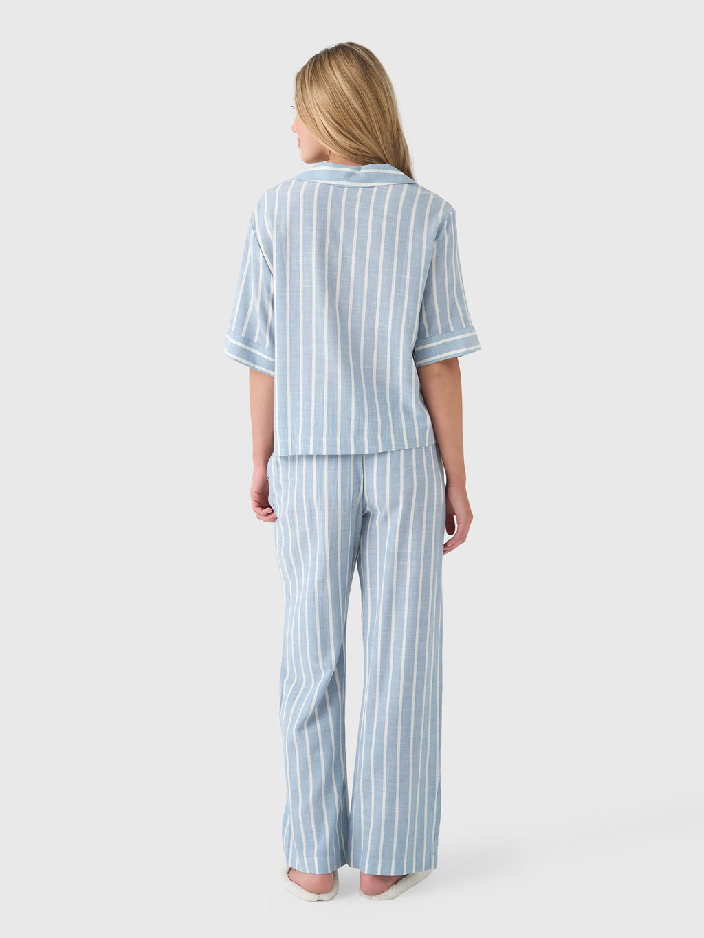 Eberjey Women's Nautico Relaxed Short Sleeve Pant Pajama Set - Saint Bernard