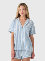 Eberjey Women's Nautico Shortie Short Pajama Set - Saint Bernard