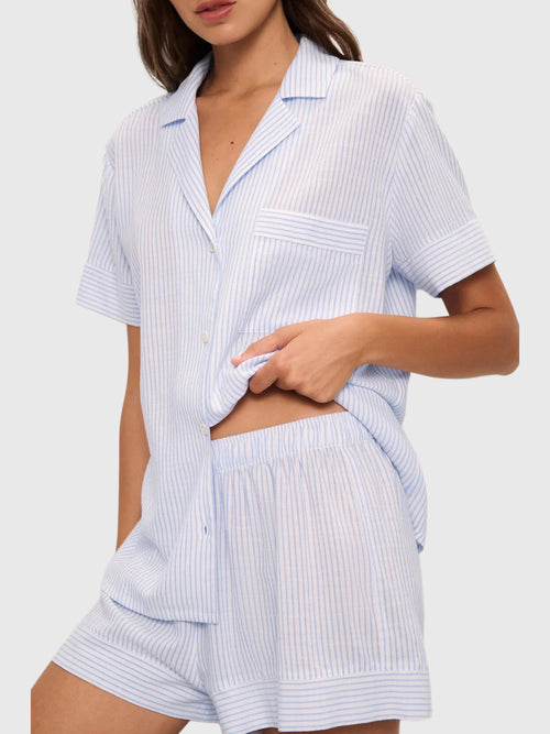 Eberjey Women's Nautico Shortie Short Pajama Set