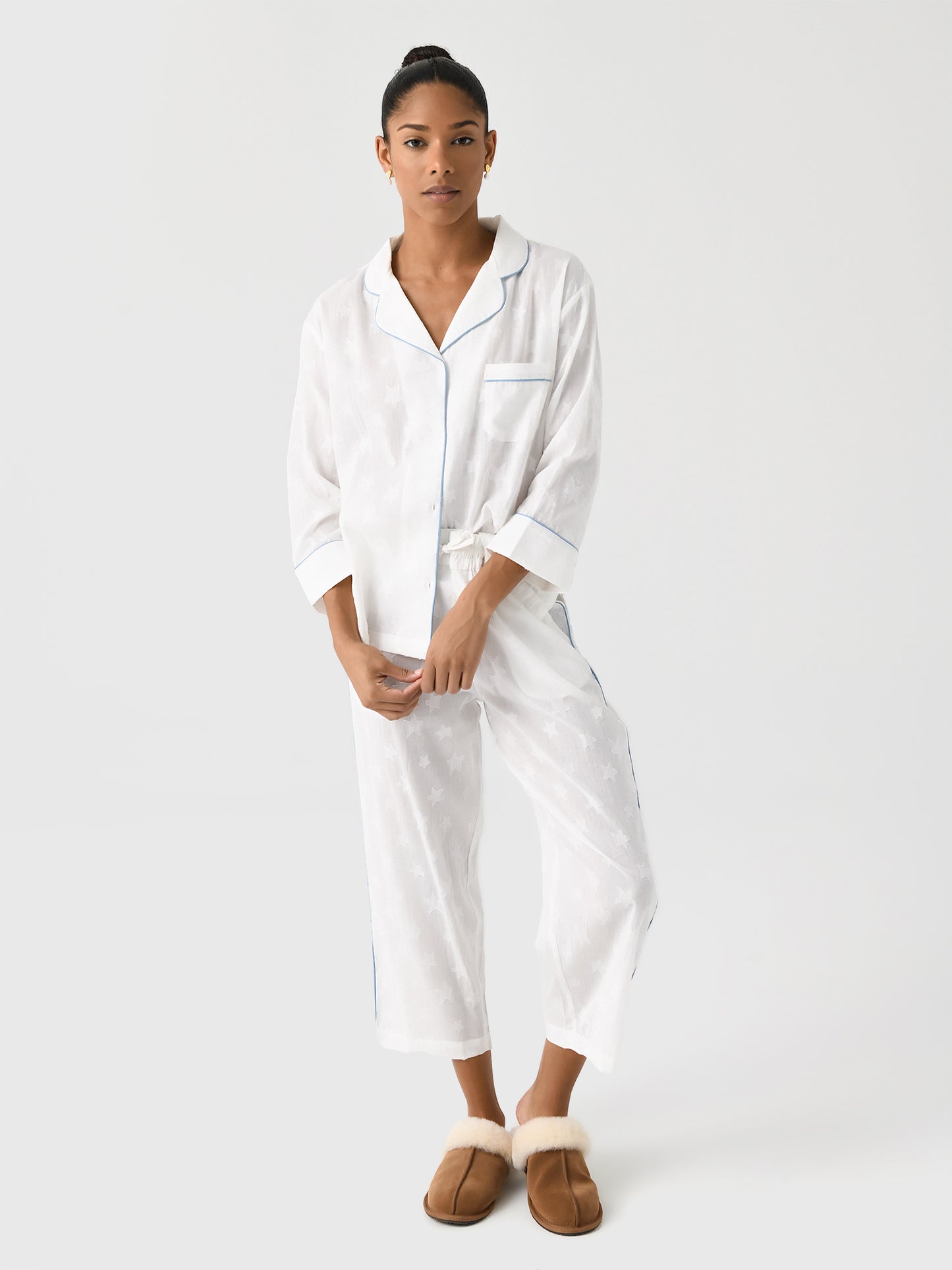 Lenora Women's Dori Cotton Pajama Set - Saint Bernard